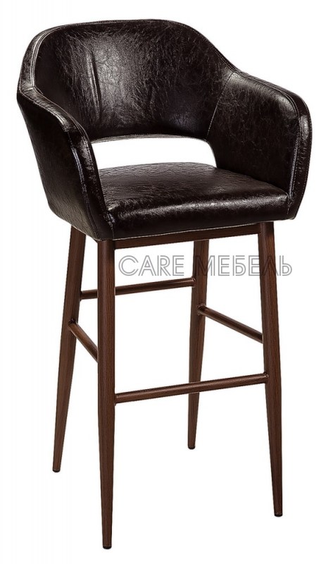 Дизайнерский барный высокий стул из массива бука без подлокотников